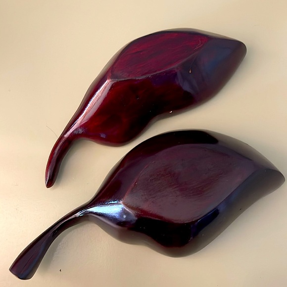 Wood Leaf Bowl Set - Picture 4 of 13